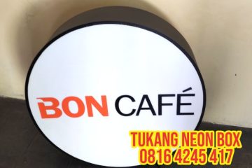jual pasang neon box bulat acrylic murah jogja