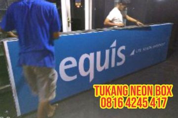 jual pembuatan neon box bulat backlite murah jogja